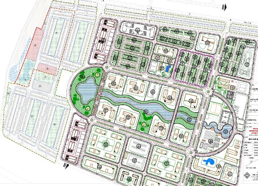 Quy hoạch tổng quan khu hoạch Khu tại dự án Đông Yên- Yên Phong