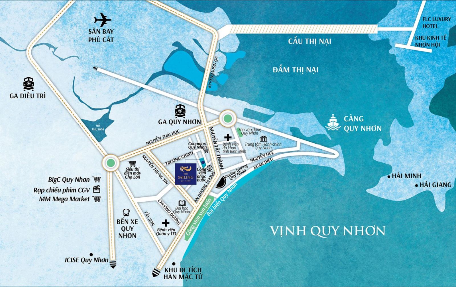 vị trí dự án the sailing quy nhơn